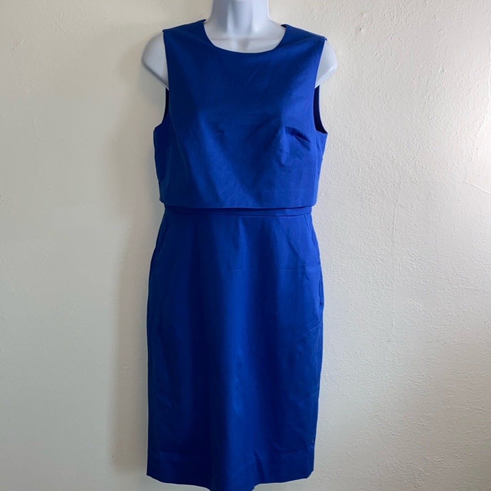 NWT J Crew Going Places Sleeveless Royal Blue Dress - Picture 1 of 11